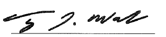 Signature of Governor Tim Walz