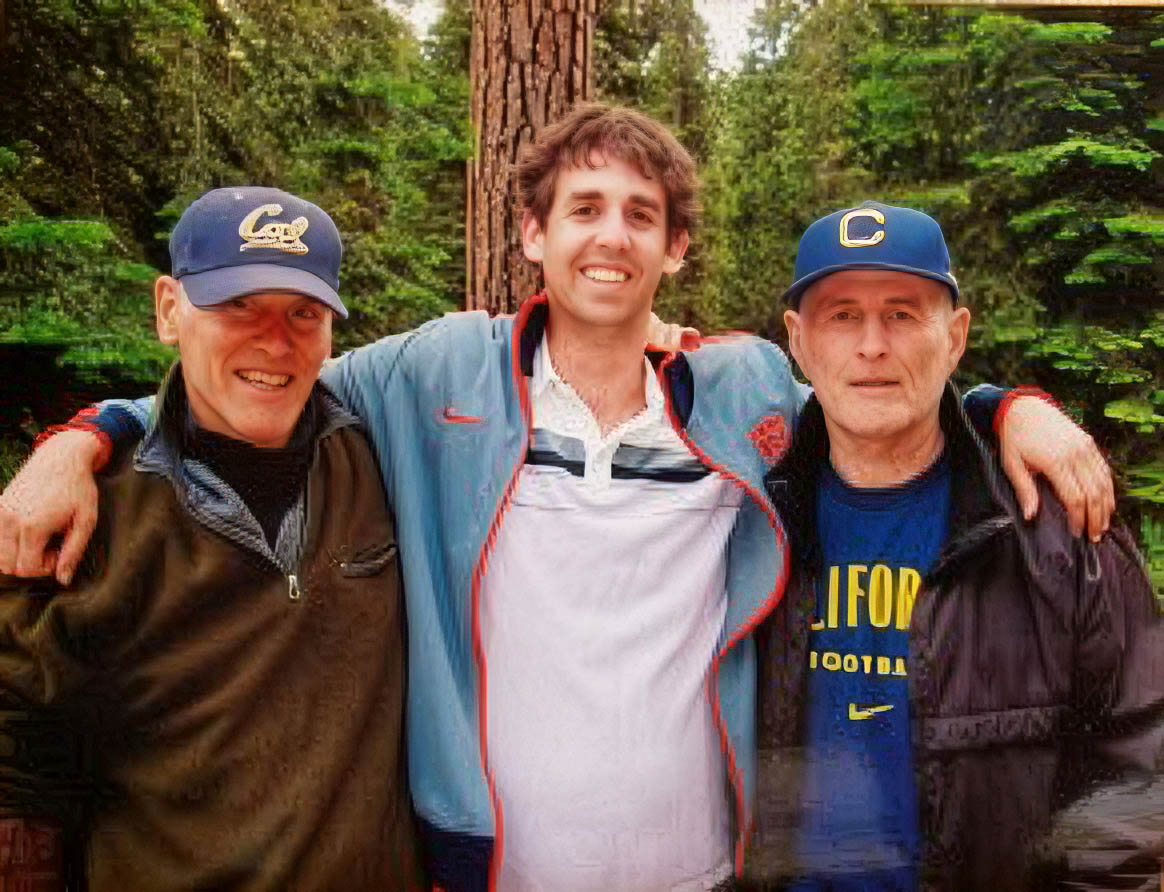 Lee Roberts with uncles Jerry and Kenneth McManigal